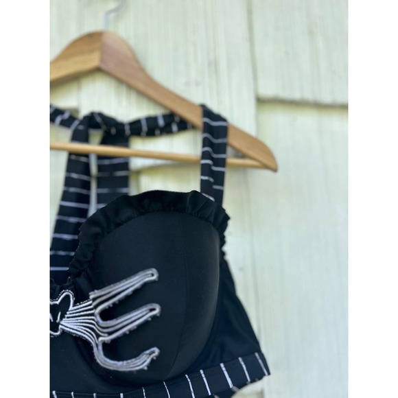 The Nightmare Before Christmas Jack Skellington Halter Swim Top Plus Size 0 - Picture 5 of 8